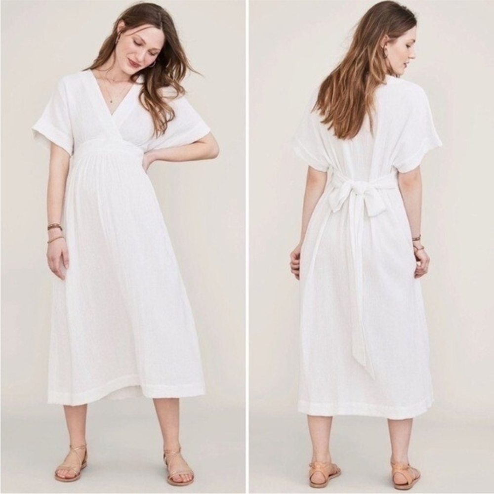 Hatch Size 2 The Carolina White Midi Dress